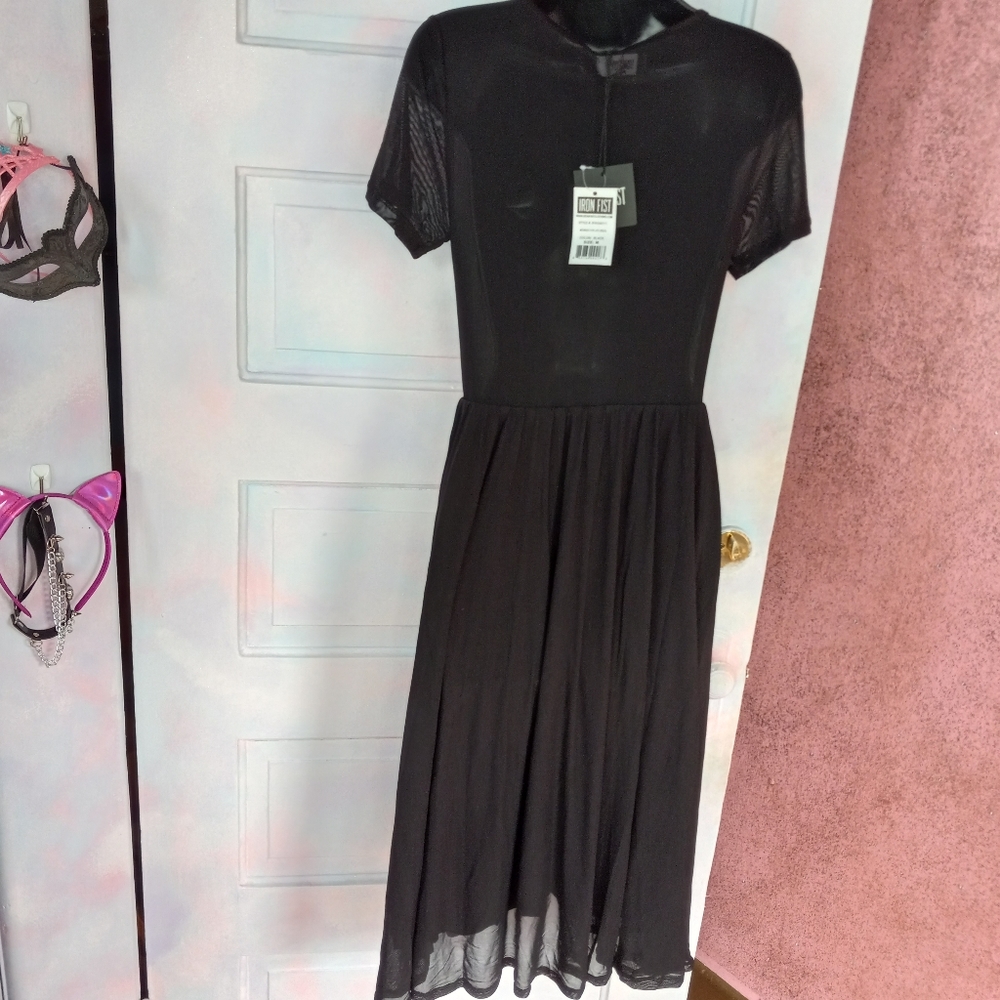 LAST 1! Iron fist mermaid nwt soft flowy maxi w sheer mesh top & seashell pastie - Picture 9 of 16